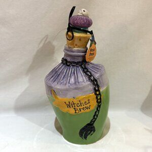 Blue Sky Clayworks Halloween Witches Brew Ceramic Vial Figurine